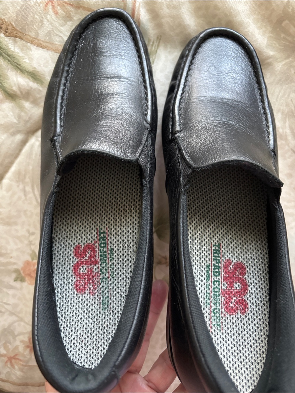 SAS Tripad Comfort Women’s Black Leather Slip-On Loafers